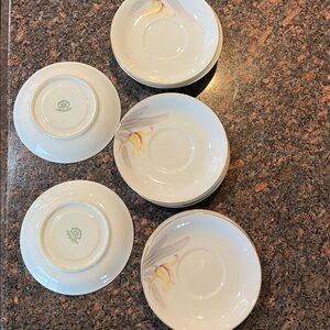 Elegant Floral Saucer Set